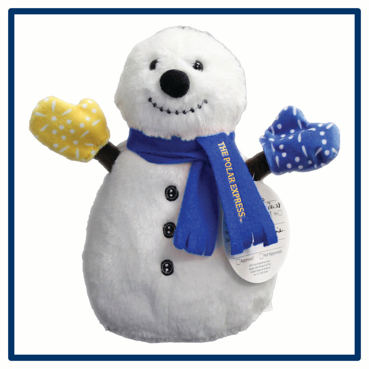 THE POLAR EXPRESS™ Plush Snowman with Blue Scarf – Rail Retail