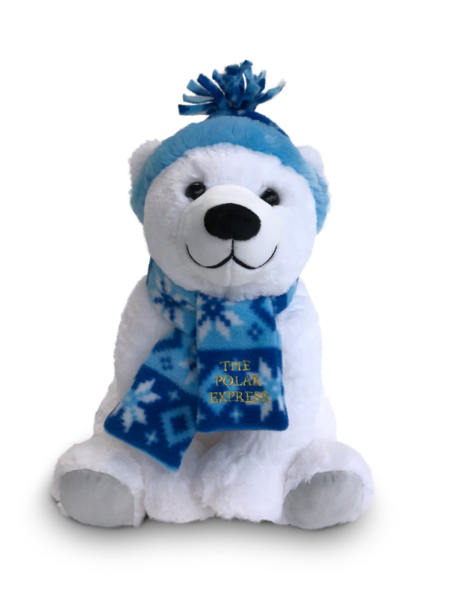 THE POLAR EXPRESS™ Polar Bear with Hat and Snowflake Scarf Plush