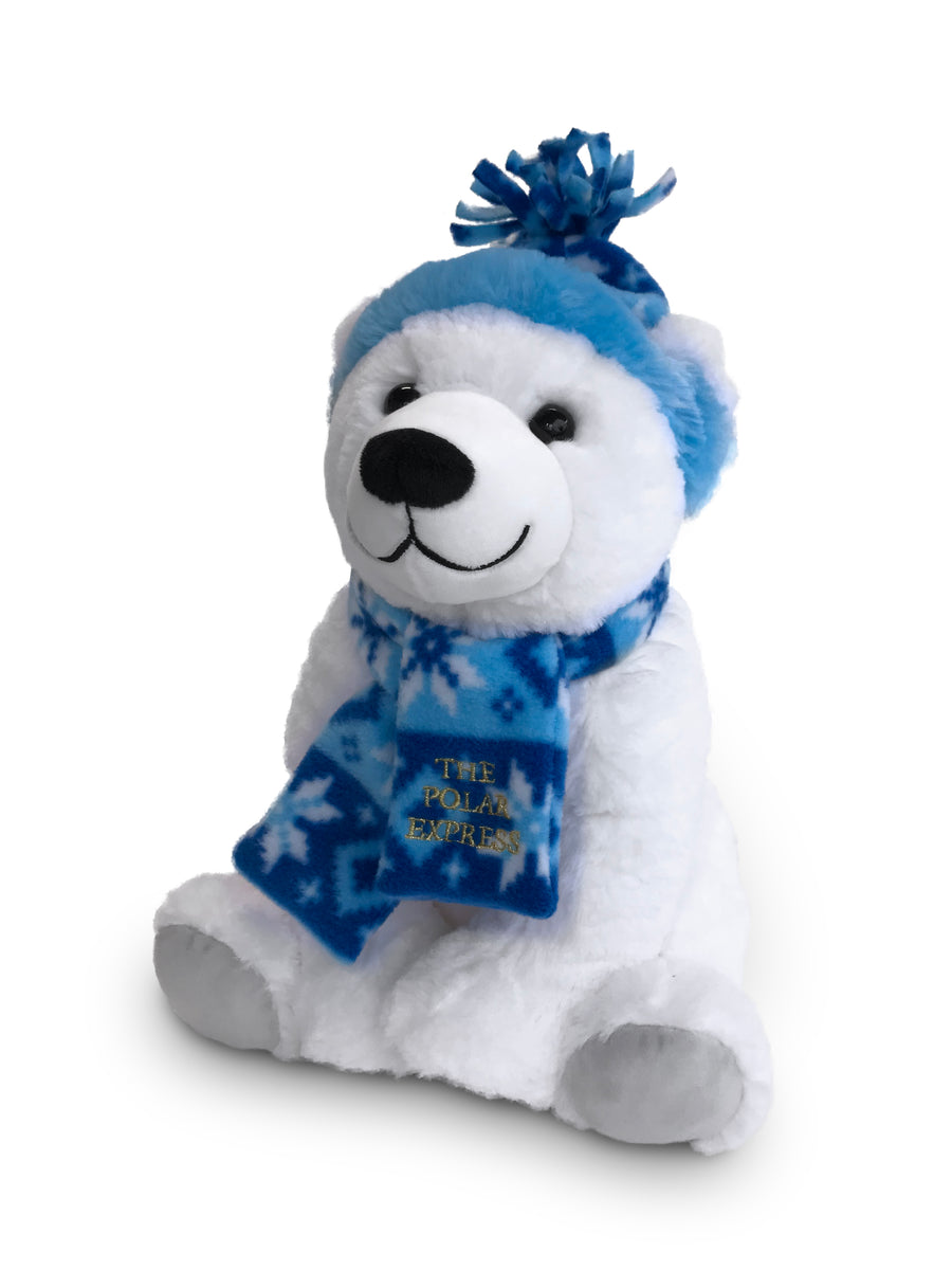 THE POLAR EXPRESS™ Polar Bear with Hat and Snowflake Scarf Plush