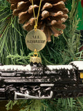 THE POLAR EXPRESS™ Ornament Hand Blown Glass Train & Wreath