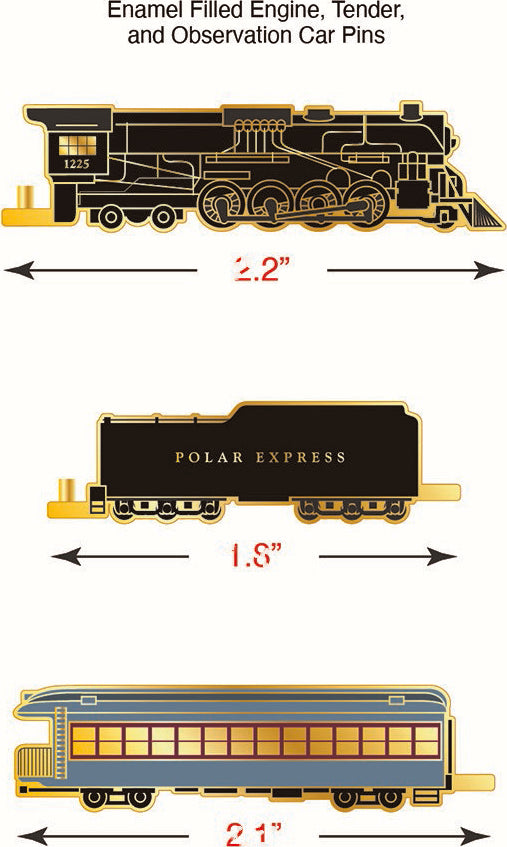 THE POLAR EXPRESS ™ Lapel Pin- 3pc Train – Rail Retail