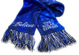 THE POLAR EXPRESS ™ Scarf Silver Embroidered Believe with snowflakes