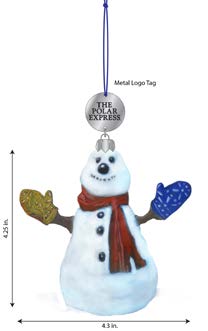 THE POLAR EXPRESS™ Ornament Hand Blown Glass Snowman