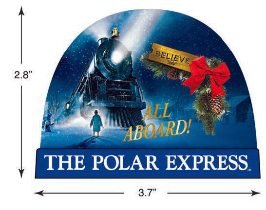 THE POLAR EXPRESS™ Snow Globe 2D -  “All Aboard” Train with Pine Cone Ribbon
